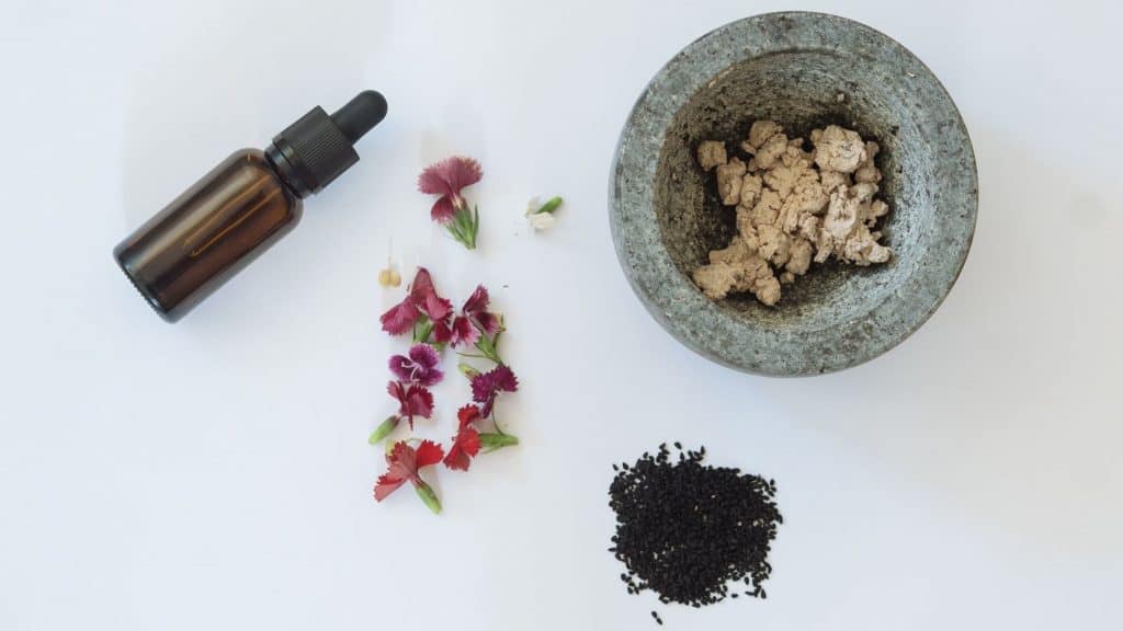 flowers seeds and essential oils