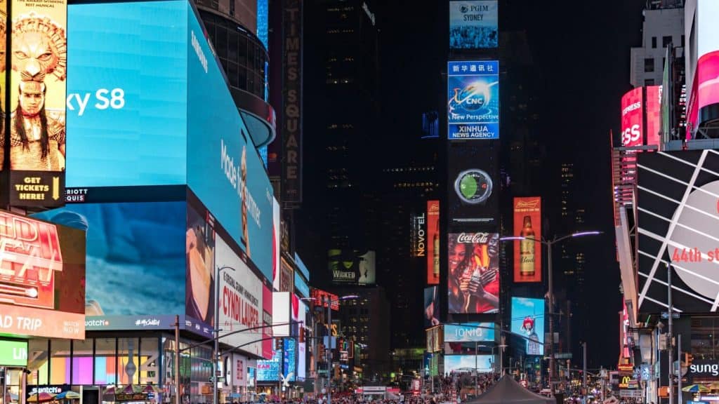 advertisements in times square