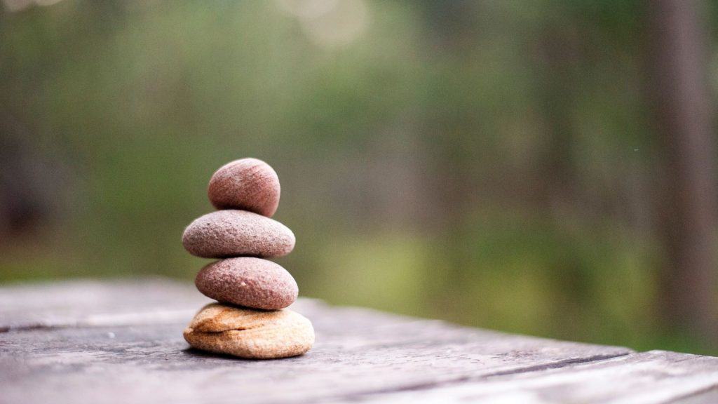 rocks stacked on top of each other