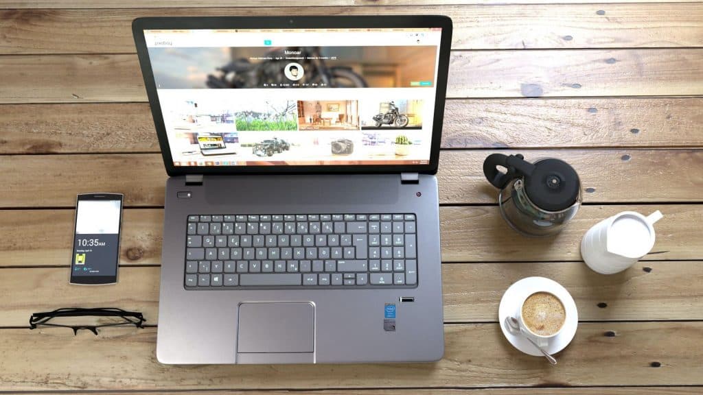 health wellness website on a laptop