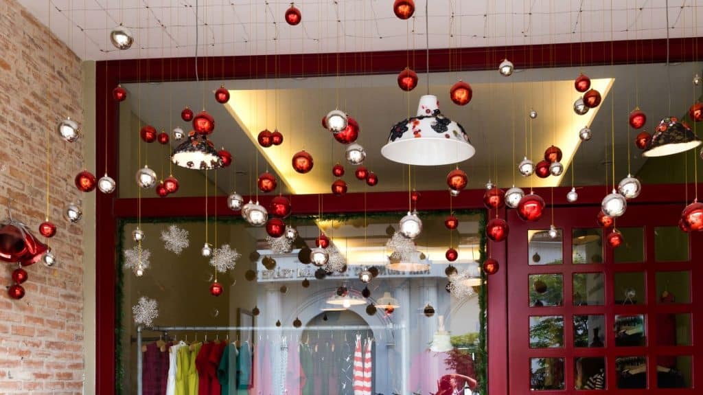 ornaments in a shop window