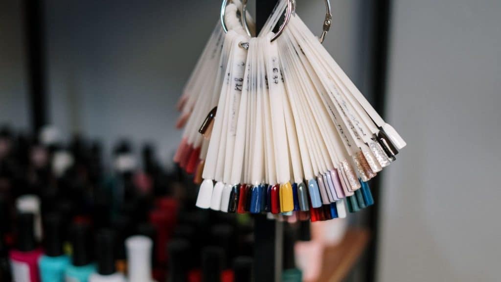 nail polish in a retail store