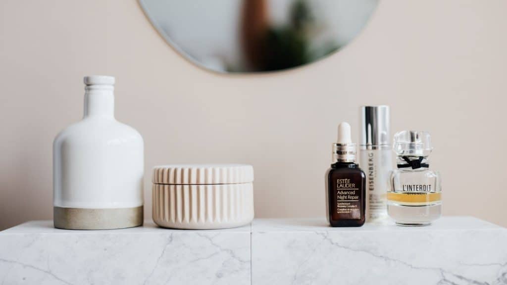 products from a skin branding agency on a counter
