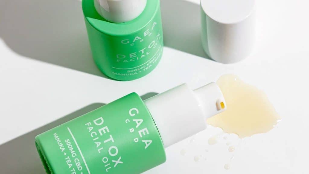 green detox facial oil skin care packaging design