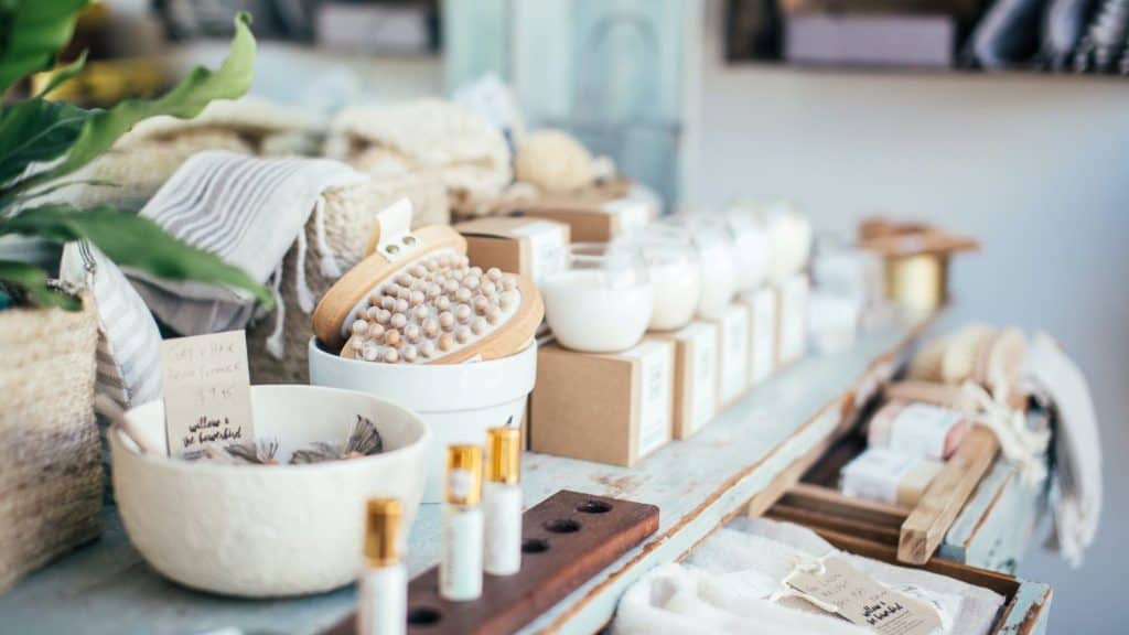 skin care branding in a retail store
