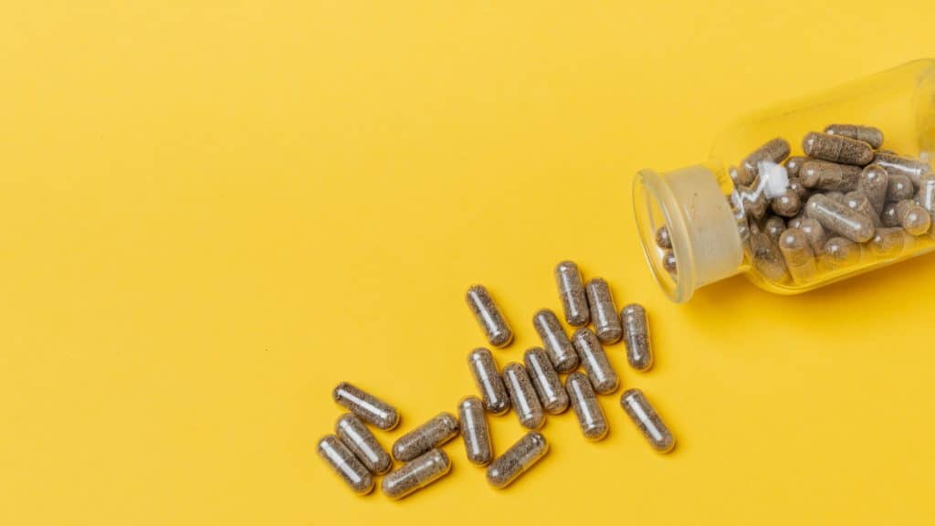 supplement branding campaign on bright yellow background