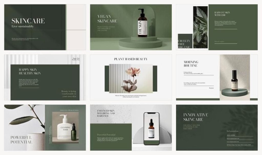 Minimalistic, natural, skincare, aesthetic packaging